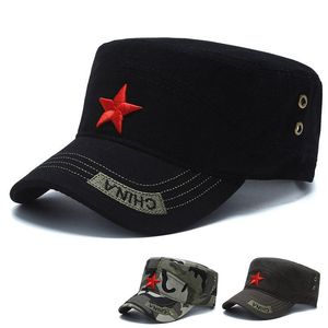 Boinas China Bordado do Exército Vermelho Bordado Estrela Camuflagem Militar de Moda Lazer