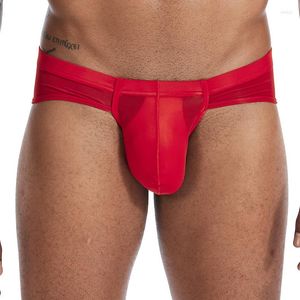 Underwear Mens Luxury Underpants Men Sexy Men Sexy Ultra Shin Seles di seta di ghiaccio Penis Big Pouch Auch Auch Slips AmBre Mancciale erotiche Cuecaunderpants Cassetti Cassetti Kecks Thong 8px9