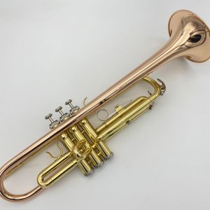 High-quality professional trumpet instrument for beginners to play gold-plated phosphor bronze reverse grip left-hand trumpet