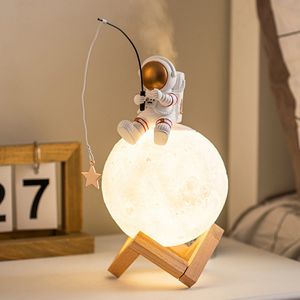 Wohnkultur Astronaut Luftbefeuchter Nachtlicht Kreative Harz Astronaut Miniatur Ornament Desktop Wohnzimmer Häuser Dekorationen Geburtstagsgeschenke