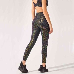 Yoga Outfit Hot Sale Stamping Sportanzug Leopard Fitness Frauen Set Pad Clothing Running Training Training BH