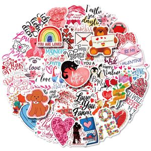 New Sexy 50Pcs Sweet Valentine's Day Collection Cute Stickers Graffiti Laptop Phone Guitar Luggage Waterproof DIY Classic Toy Decal Stick