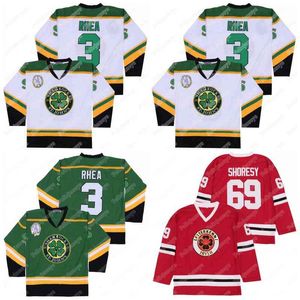 THR #69 Shoresy Letterkenny Irish TV Series The Boss Rhea Goon Movie St John's Shamrocks Green White Red Hockey Jerseys Size M-XXXL