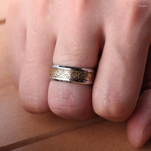 Pierścionki ślubne Vintage Band zaręczyny dla mężczyzn Kobiety Tytanium Stala Smoka Fashion Fashion Punk Valentine Giftwedding RITA22