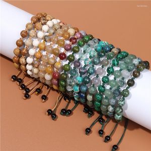 Charm Armband Natural 8mm Stonebead For Women Män Braid Armband Agates Aventurine Energy Beads Jewelry GiftScharm CharmCharm Lars22