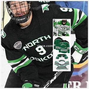 Chen37 C26 Nik1 Custom S-6XL North Dakota Fighting Hawks Westin Michaud Jersey 11 Jasper Weatherby 14 Ethan Frisch 15 Mark Senden 19 Jackson Keane Stiched