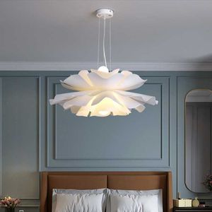 Pendellampor nordiska blomma led akryllampa modern hem dekoration vardagsrum sovrum tak ljuskrona inomhus belysning 