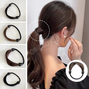 Fashion Wig Hair Band Women Pigtail Tipo de Rubber Bandos Coreanos Ringos de Cabelo para Garotas Ponytailt Holder