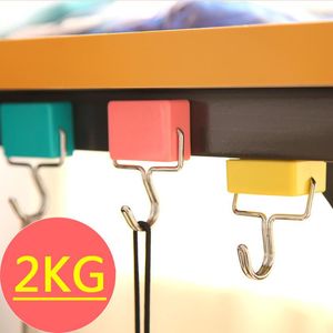 Hooks Rails 3st/Set Magnetic Hook Strong Mini Heavy Duty Hanger Key Holder Hållbar för hemkök Kylskåp med 2 kg krokskooks