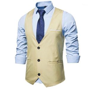 Mäns västar England Style Classic Formal Business Slim Fit Gilet Homme Men klänning Vest Suit Tuxedo Waistcoat ärmlös jacka