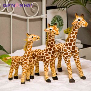 Pc Cm Simpatico Simulazione Giraffa Giocattoli di peluche Bambini Baby Bella vita reale Bambole animali Decorazione della stanza dei bambini Regali di compleanno J220704