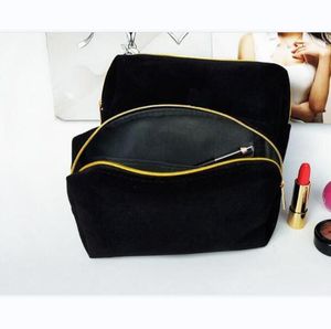 Wholesale golden pouches for sale - Group buy Fashion Cosmetic Bag Golden Letter Embroidery Makeup purse Women wallets Pouch Clutch bags