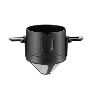 Bärbar handbryggt kaffefilter pappersfritt återanvändbart hängande öron fällbara filter Dripper Appliance