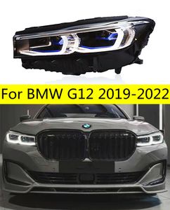 Lâmpada de cabeça para bmw g12 led farol 20 19-2022 faróis 730 740 750 760 drl sinal de volta feixe alto anjo olho lente do projetor