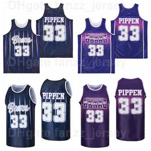 Central Arkansas Bears College Basketball Scottie Pippen Jersey 33 Man Moive University Team traspirante Color Navy Blue Purple Pure Cotton for Sport Fans