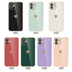 مصمم أزياء مصمم حالات هاتفية واقية لـ iPhone 13 12 11 Pro XS Max Mini XR X 7 8 Plus SE Love Heart Case