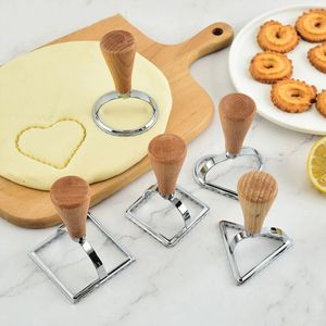 Pasta Verktyg Zink Cookie Cutter Alloy Steel Dies Ravioli Maker Knives Square Round Pizza Cutting Wheel Tools Inventory Wholesale