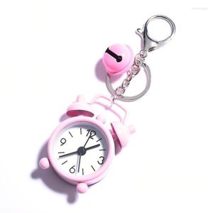 Keychains Nordic Style Mini Alary Clock fofo Ligante pendente Creative Bag Gift Ornamentos pendurados Chain Key S182 EMEL22