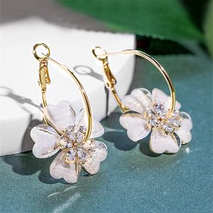 Dangle Chandelier Beautiful Flower Hoop orecchini Bohemian 2022 New Fashion Jewelry Pendientes Mujer Elegante estate Estate Beach Accessori per vacanze