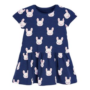 Girl's Dresses Little Maven Summer Girl's Style Knitting Round Neck Cartoon Breathable Short Sleeve Cotton 2-7yearsGirl's Girl'sGirl's