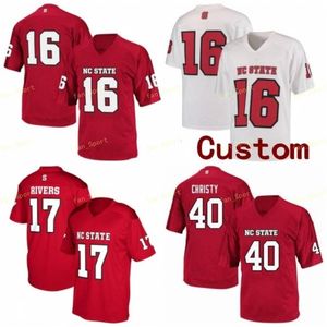 Nik1 NCAA College Jerseys NC State Wolfpack 7 Matthew McKay 15 Ryan Finley 19 CJ Riley 24 Zonovan Knight Custom Football Stitched