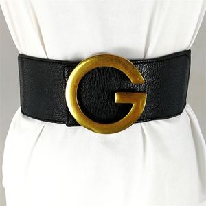 Cinturas de diseñador para mujeres Cinturón de corsé de alta calidad marca de lujo ancho elástico cummerbunds
