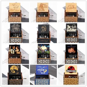 Decoratieve objecten Figurines Wooden Queen Music Box With You Are My Sunshine Inspirational Fall In Love Birthday Party Favor cadeau ForDecor