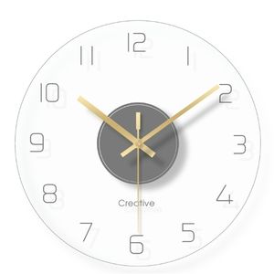 1 PCSnordic Art Mute Wall Clock för heminredning 12 tum Moderna minimalistiska klockor Enkla dekorativa klockor Y200110