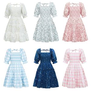 Summowana sukienka dla dziewcząt cekinowa ubrania z krótkim rękawem Dzieci Nowy moda szyfonowa impreza księżniczka e3