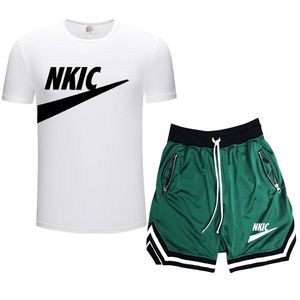 Şort Jogging Yapan Eşofman Takımı Erkekler 2022 Yaz Moda Marka LOGO Spor Takım Elbise beyaz siyah T-Shirt + Şort Spor 2 Parça Setleri Erkek