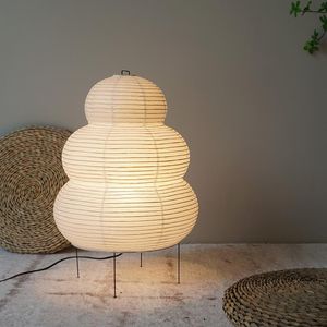 Lâmpadas de mesa NOGUCHI Lâmpada de papel Silêncio Eólico Decoração de casa japonesa para sala de estar para sala de jantar FixtureTable