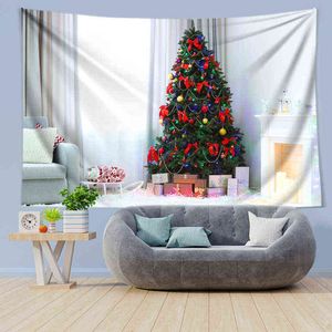 2022 Nuovo albero di Natale Regalo Camino Appeso Panno Decorazione della parete Decorazione Arte Casa Piccola vacanza fresca Sfondo Semplice arazzo J220804