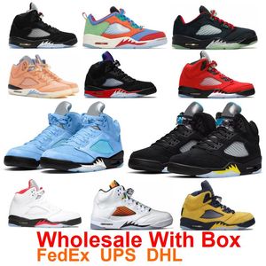 5 Aqua S University Blue Basketball Shoes Concord Red Men Black Metallic Racer Raging Bull We The Bests What the Top With Box Green Bean Michigan Oreo