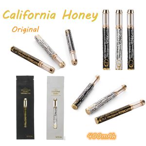 California Honey Disponível Kit de cigarros eletrônicos de mAh Cartuchos de cerâmica de bateria Vape Carts Atomizadores vazios de vaporizador de óleo espesso POD ml recarregável