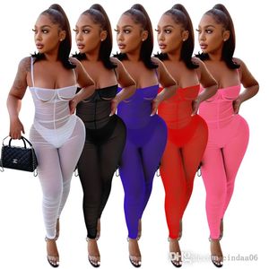 Sexy Jumpsuits For Womens Designer Clothing 2022 Pleated Rompers Slim Suspender Pants Bodysuits With Underwear