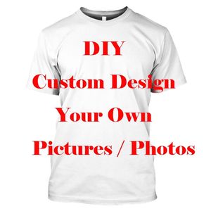 DIY Design personalizado Poliéster Polyester 3D Men, camiseta feminina Tshirt Unisex Clothing Tops Fornecedores para 220614