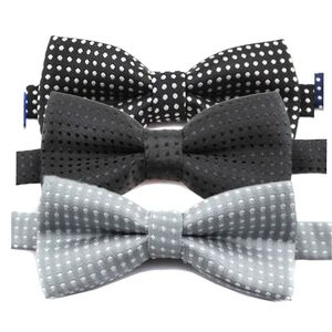 Bogenketten 5/2/1pcs Kinder Polyester Bowtie grau schwarze klassische Schmetterlings Hochzeitsfeier Krawatte Kid Anzug Haustier TieBow