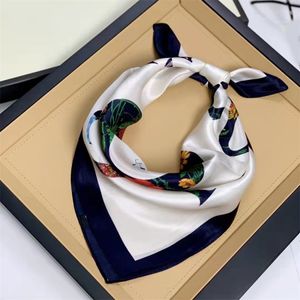 Lenços de designer letras impressão floral lenço de seda bandana para mulheres moda sarja cachecol alça longa saco cachecóis ombro tote bagagem fita cabeça envoltórios