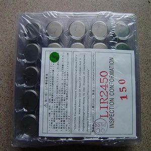 ingrosso Ion Button-500pcs LIR2450 Pulsante ricaricabile batteria cella MAH V CELLO CELLA IONO LIR2450296S LIR2450296S