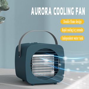 Portable Air Cooler Fan Conditioner Mini Multi-Function Humidifier Purifier For Home Office Quiet Cooling