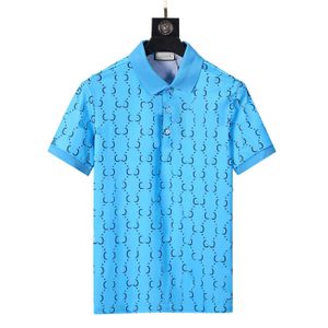 2022 Дизайнерские Рубашки Поло Мужчины Роскошные Поло Повседневная Мужская Футболка Змея Пчела Письмо Печати Вышивка Мода High Street Man Tee Азиатский Размер