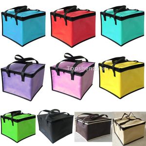 4 Size Capacity Reusable Insulated Food Delivery Cake Cooler Bag Meal Grocery Tote Tin Foil Picnic Bags For Hot And Cold Commercial Warming