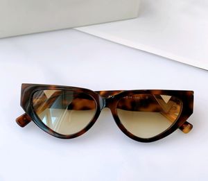 Havana marrom sombreado 4063 Óculos de sol para mulheres Cateye Glasses Moda Os óculos de sol franceses de verão com caixa