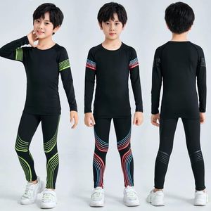 Running Sets Kids Set Crianças menino menina Homens Mulheres Fitness Basquete Futebol Esporte Caminhando de esqui térmico Terno de roupa de baixo Térmico 04Running