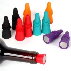 Ferramentas de barra reutilizável Stoppers de vinho de silicone Bolsa de bebidas brilhantes de bebidas com tampa de aderência para manter o vinho Toppers de Saver Fizz de Fizz fresco F0629X