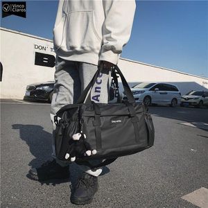 Borsoni Borsa da palestra sportiva impermeabile Borsa da uomo Borsa da viaggio di grande capacità per il fine settimana Borsa a tracolla unisex semplice da viaggio