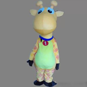 Sprzedaż fabryki rabatowej Śliczna żyrafa rozmiar dla Mascot Costume Fancy Birthday Party Dress Halloween Kostiumów karnawałów