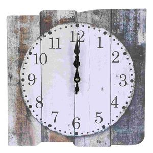 Wall Clocks Clock Hanging Vintage Farmhouse Decorative Room Silent Digital Living Wooden Country Kitchen Rustic Bedroom BathroomWall