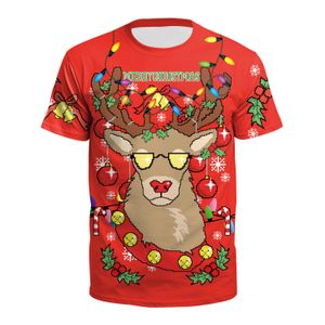 Nuova stampa 3D Natale Moda Uomo Donna Tute T-shirt girocollo Taglie forti S-6XL Harajuku 001