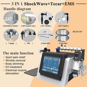 EMS Shockwave terapia terapia Outro equipamento de beleza Máquina de terapia de fisioterapia ED Alívio do corpo Tratamento do corpo Fisioterapia